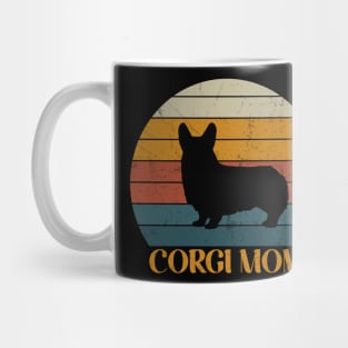 Cute Vintage Corgi Mom Sunset - Dog Lover Corgis Mug